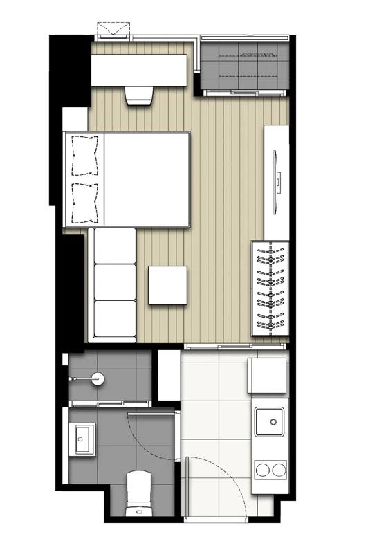 Down payment sale for Culture Thonglor, studio room, 26 sq m., 18th floor, in a prime location. Reserve now, don't delay.