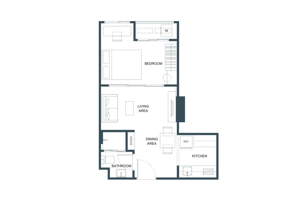Selling down payment for FLO by Sansiri, 12th floor, good project, good location, interested, hurry and reserve now, don't miss out!