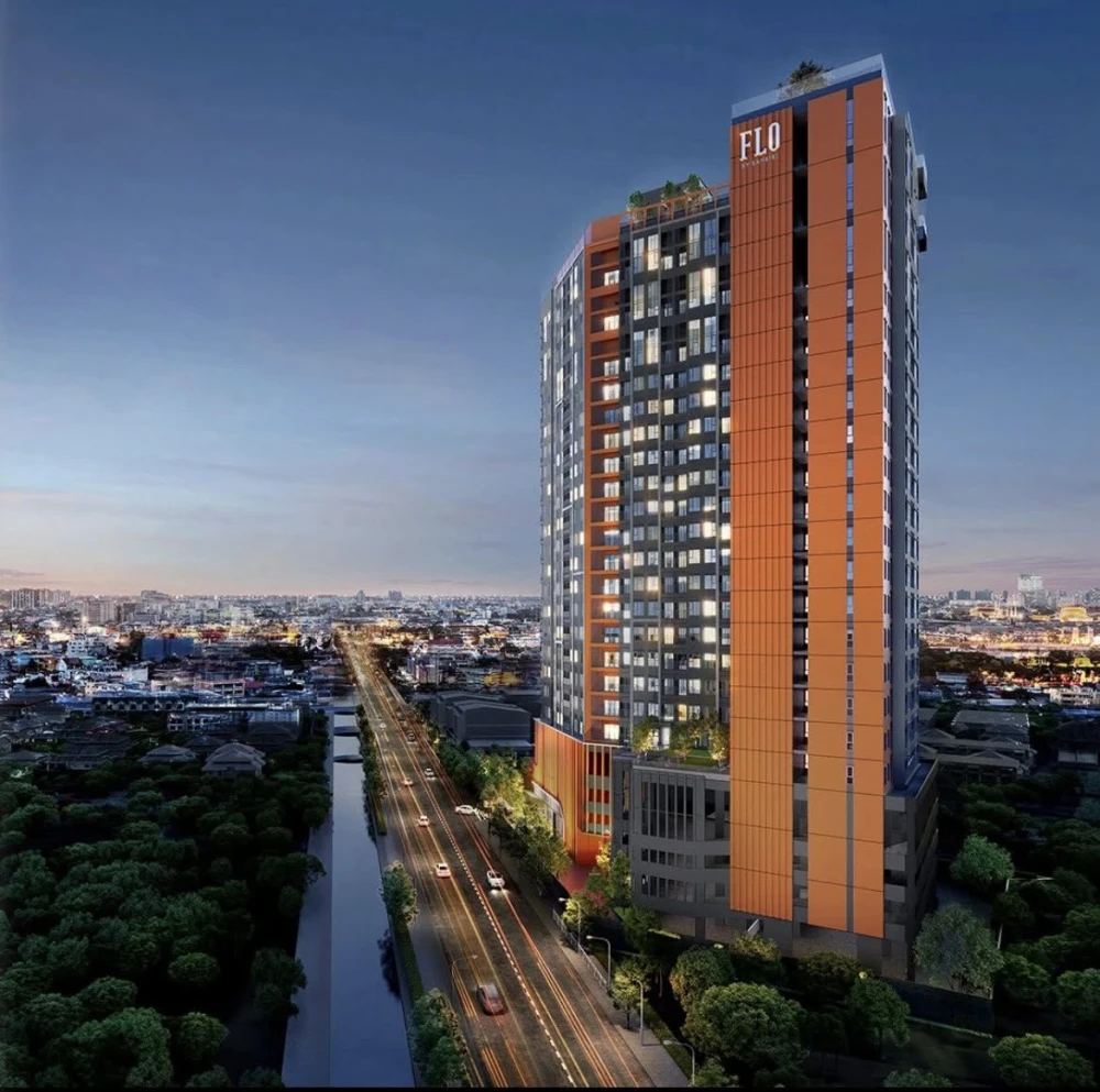 Down payment sale FLO by Sansiri, north-facing room, good location, fully furnished, Chao Phraya River view, reserve now!