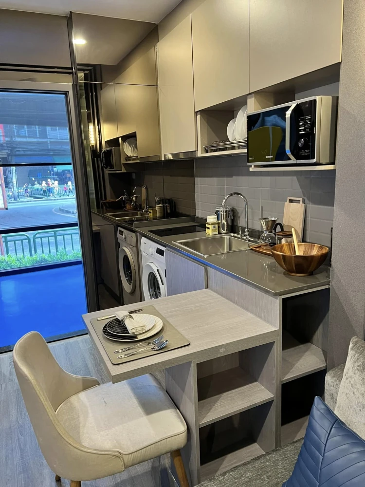 Down payment sale IDEO Ramkamhaeng Lamsali Station, 21st floor, good project, nice location, reserve now, urgently.