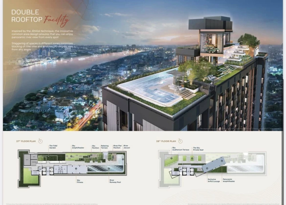 Selling down payment LIFE Charoennakhon-Sathorn, 18th floor, river view on the ICONSIAM side. Interested, hurry and reserve now. Urgent!