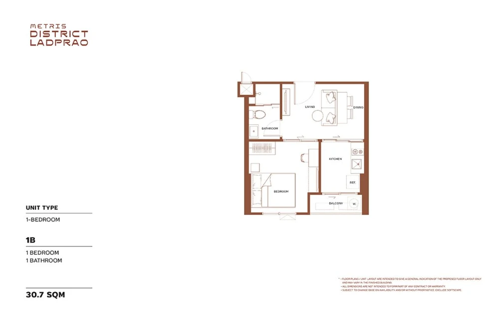 Down payment sale for Metris District Ladprao, 16th floor, good project, complete facilities, reserve now.