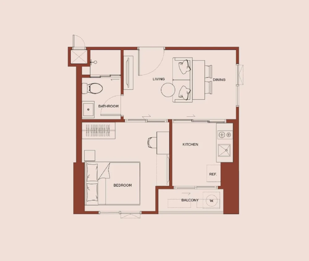 Selling down payment Metris District Ladprao, 8th floor, good project, nice location, reserve now, don't wait.