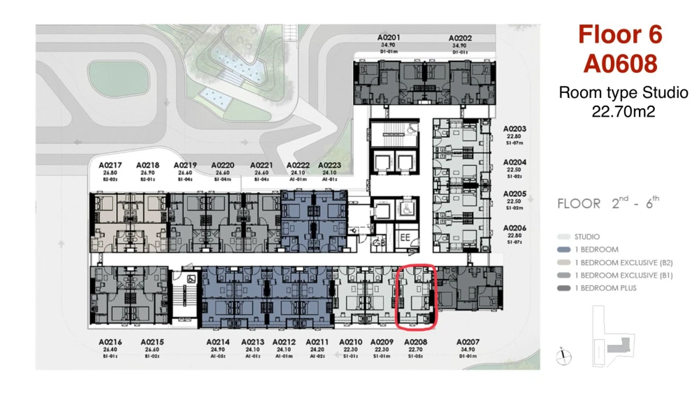 Down payment sale for Modiz Avantgarde, 6th floor, Studio type, view of Bangkok University. If you miss it, you will regret it.