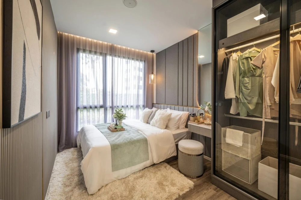 Selling a 1-bedroom unit at Modiz Vault Kaset Sripatum, 6th floor, fully furnished. Book now!