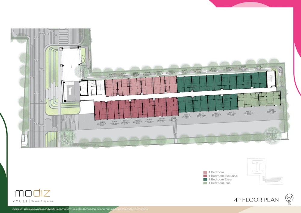 Down payment for sale: Modiz Vault Kaset Sripatum, 4th floor, good project, complete common area, reserve now, urgently.