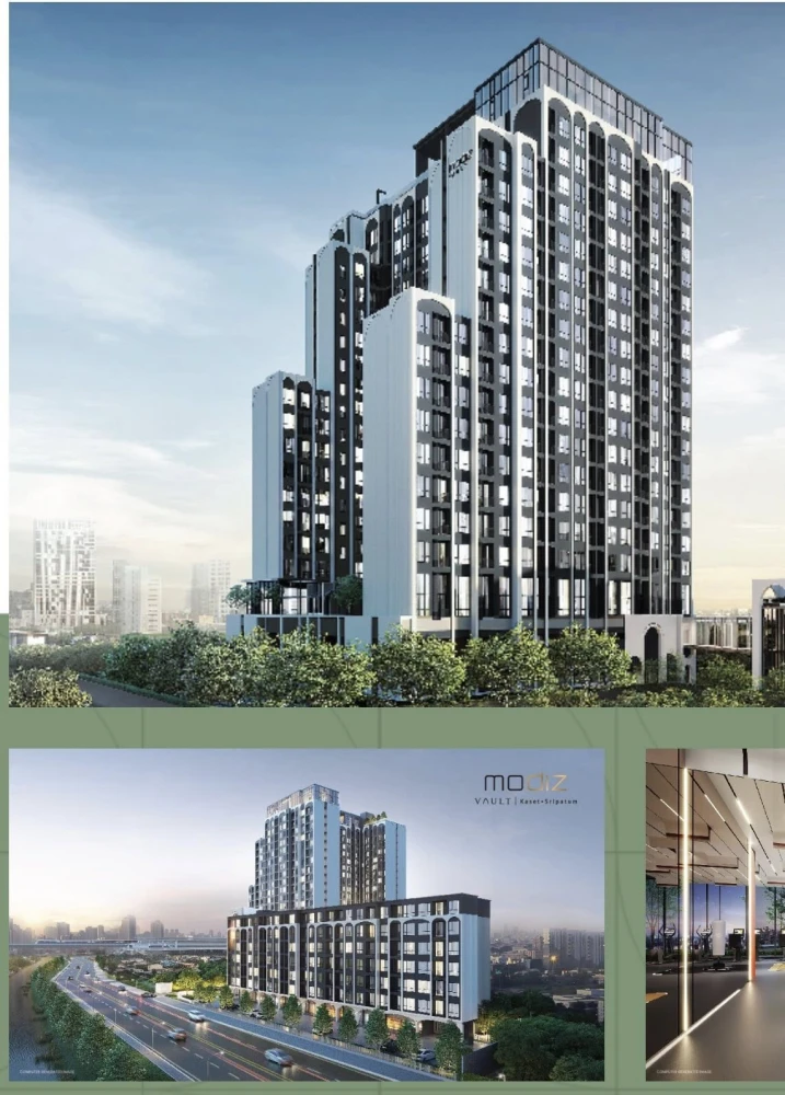 Selling down payment for Modiz Vault Kaset Sripatum, 4th floor. Excellent project with complete facilities. Book now!