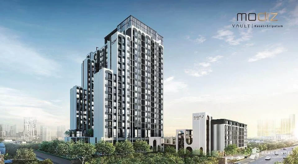 Down payment for sale Modiz Vault Kaset Sripatum, 7th floor, swimming pool view, this room is in a very good location, beautiful view