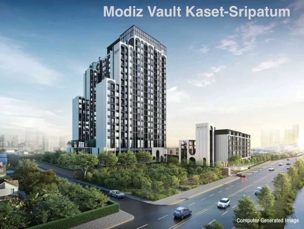 Down payment sale for Modiz Vault Kaset Sripatum, Type S room, low price but get the same space as a 1-bedroom room, Fully Fitted room, reserve now.