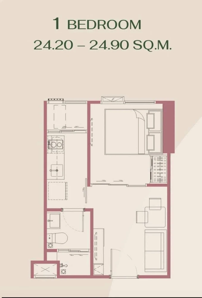 Selling down payment for Modiz Vault Kaset Sripatum, 12th floor, fully furnished, beautiful unblocked view. Book now!
