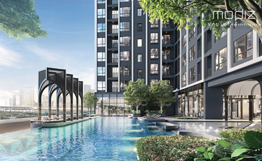 Down payment sale for MODIZ VAULT Kaset-Sripatum, corner room, north-facing, cool and private, open view, not blocked, not next to garbage room