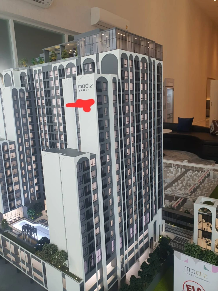 Down payment sale for MODIZ VAULT Kaset-Sripatum, corner room, north-facing, cool and private, open view, not blocked, not next to garbage room