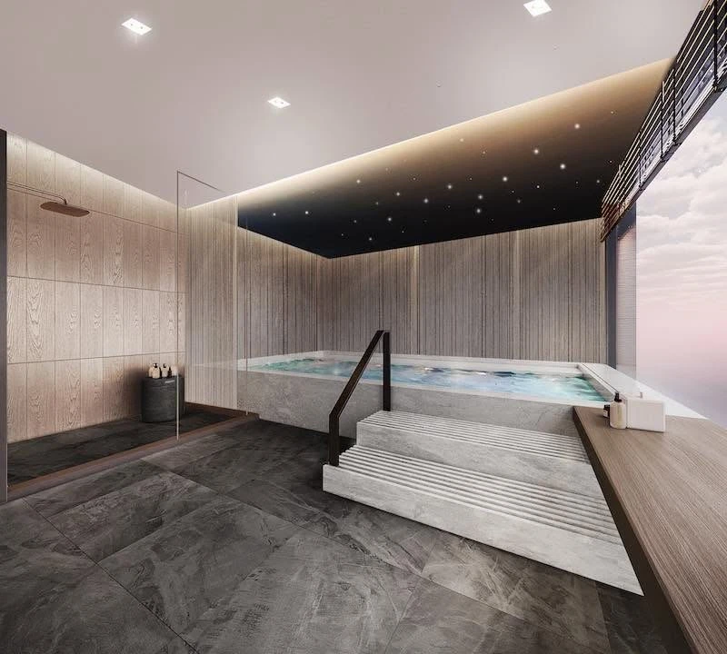 Selling down payment for Modiz Voyage Srinakarin, a rare high-floor unit, free from traffic noise, with an unobstructed view, facing north, and stayin