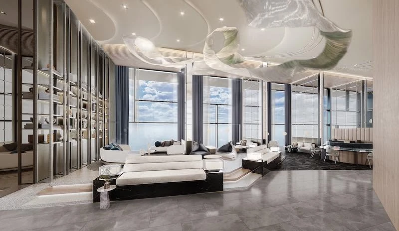 Selling down payment for Modiz Voyage Srinakarin, a rare high-floor unit, free from traffic noise, with an unobstructed view, facing north, and stayin
