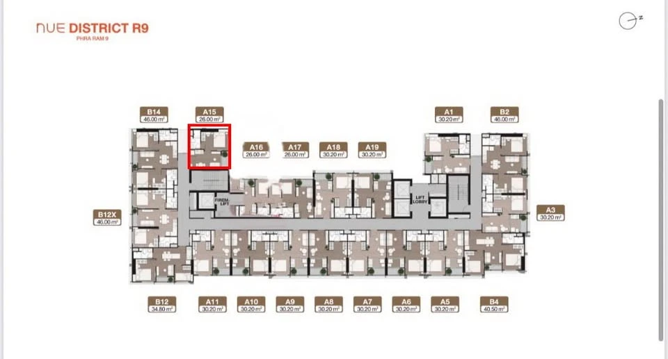 Down payment for sale, Noble Nue District R9, 25th floor room, corner room, rare location, good project that should not be missed.
