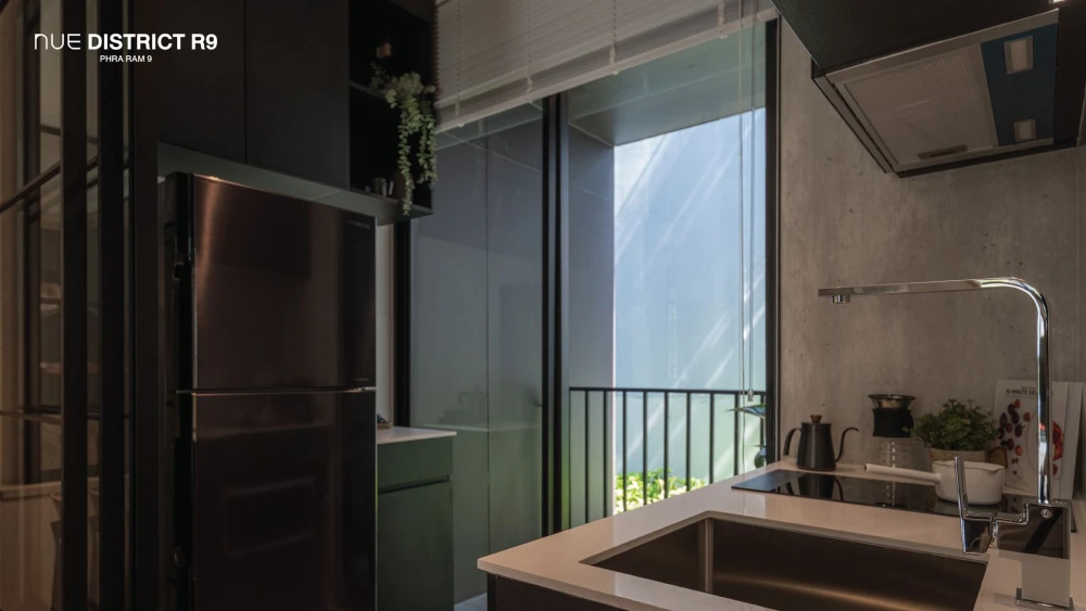 Down payment sale NUE District R9 1 bedroom, 1 bathroom, kitchen attached to balcony, 2.6 meter high ceiling, reserve now.