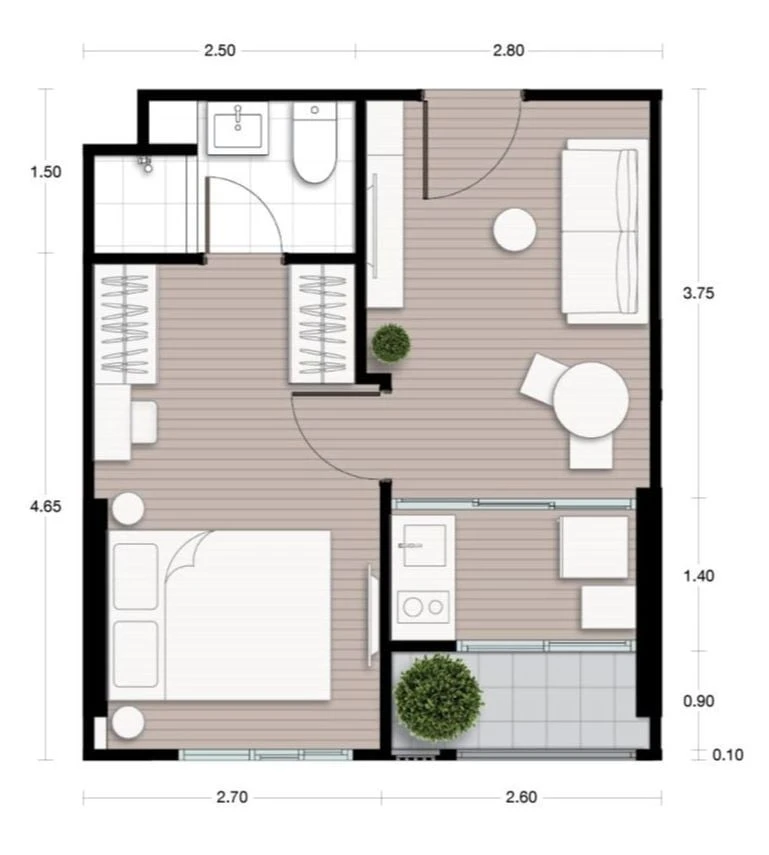 Down payment sale NUE District R9 1 bedroom, 1 bathroom, kitchen attached to balcony, 2.6 meter high ceiling, reserve now.
