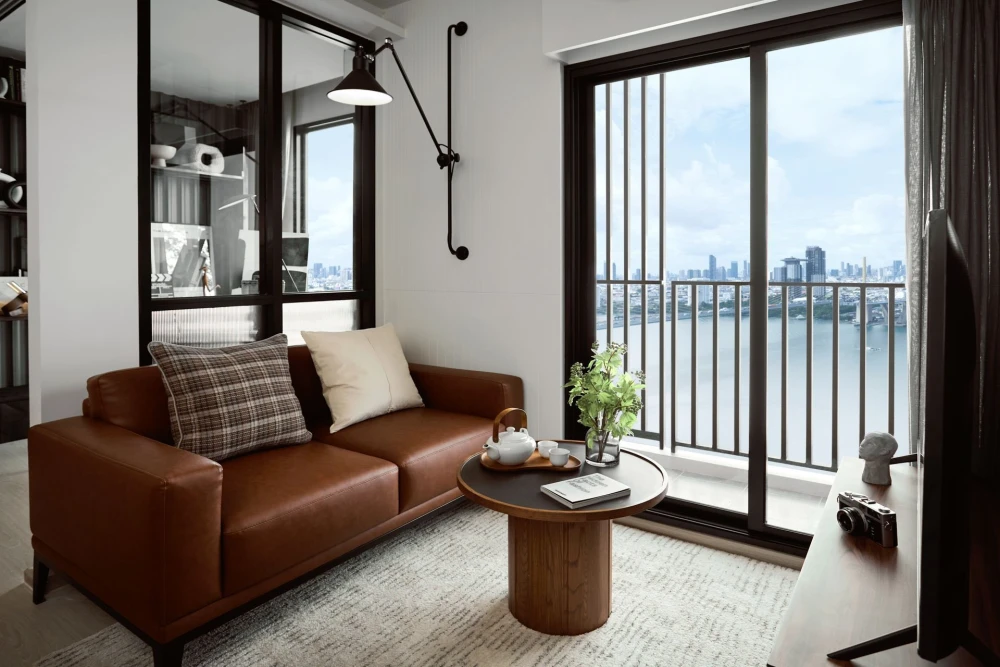 For sale, Nue Riverest Ratburana, 1 bedroom, 1 bathroom, good location, view of the Chao Phraya River curve, not blocked, hurry and reserve now.
