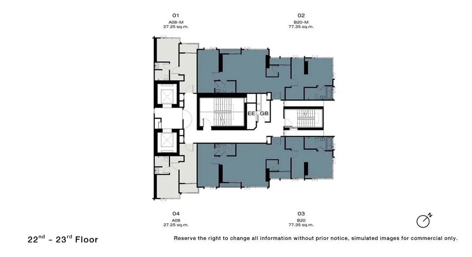 Selling down payment Nue Riverest Ratburana, 22nd floor, wide river view, good project, great location, book now
