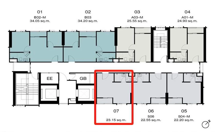 Selling down payment Nue Riverest Ratburana, the whole floor has only 7 units, not chaotic, not disturbing each other, not crowded, hurry up and grab