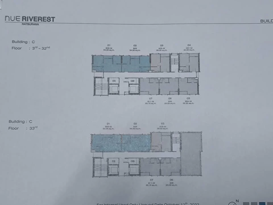 Down payment sale for NUE Riverest Rat Burana, high floor, river view, airy, potential location in Rat Burana area. Reserve now!