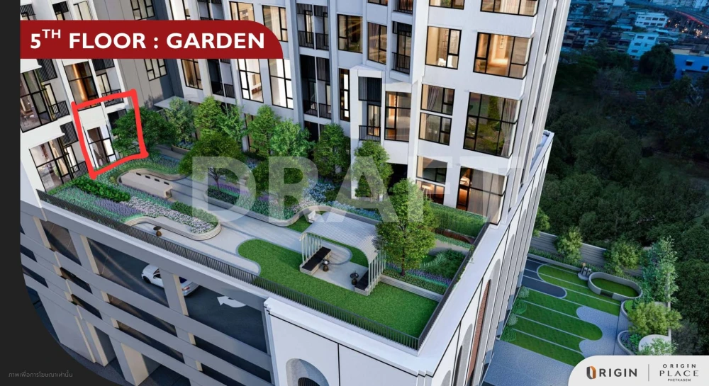Selling down payment for Origin Place Phetkasem. High ceilings, spacious and airy unit. Good location, not crowded. Book now!