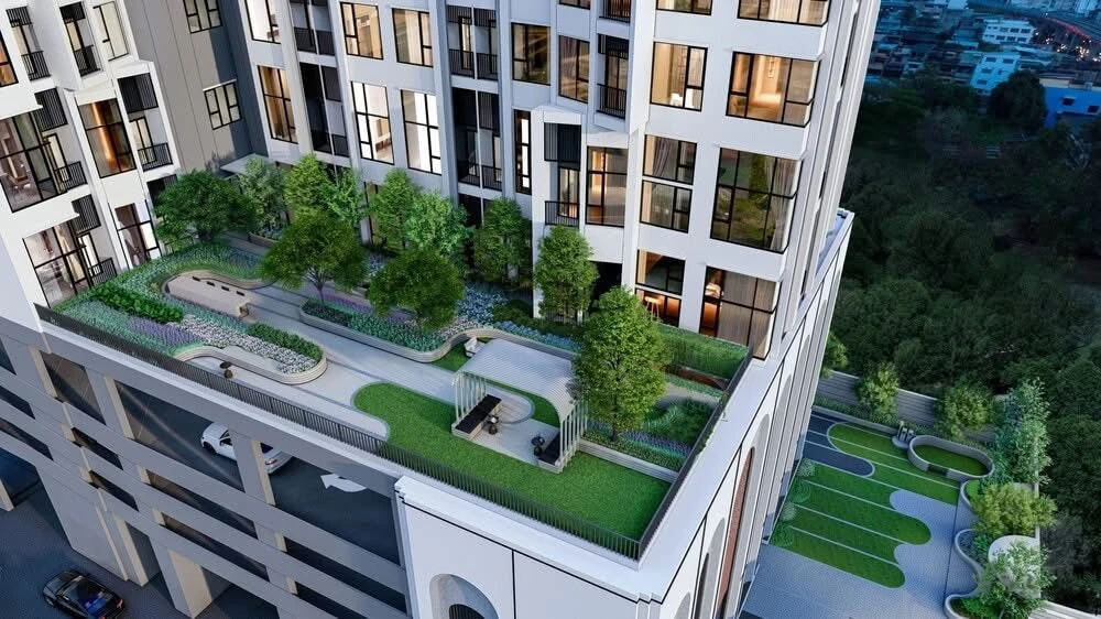 Down payment sale for Origin Place Phetkasem, Duo Space room type, pets allowed, high floor, north facing, open, airy, not hot, no blocked view..