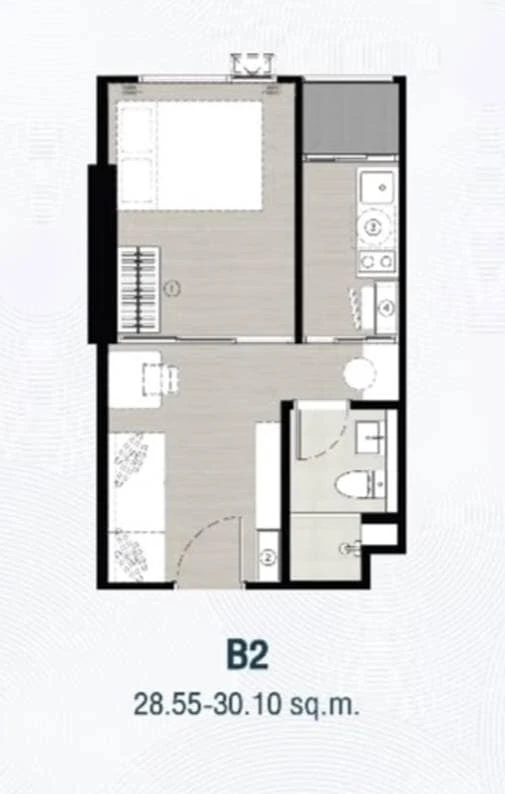 Selling down payment Origin place Taopoon interchange, 12th floor, good project, nice location, if interested, hurry and reserve now.