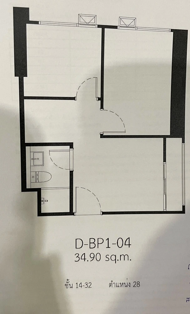 Down payment sale Origin Place Taopoon Interchange, 30th floor, corner room, nice to live in, complete common area, reserve now.
