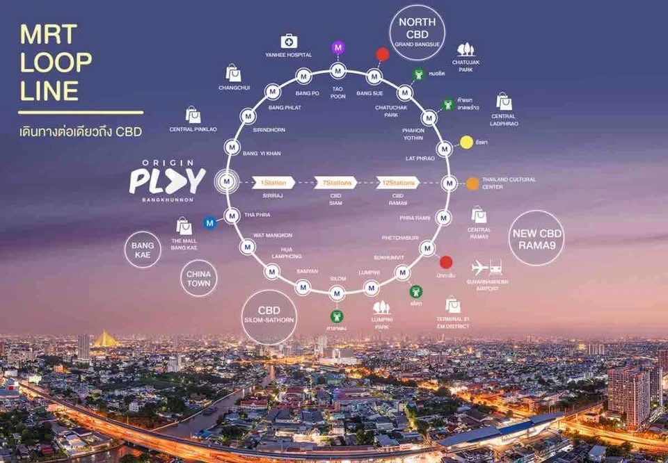ขายดาวน์ Origin Play Bangkhunnon Triple Station ห้องสวย วิวโล่ง เลี้ยงสัตว์ได้ ราคาดี + ของแถมครบ จองเลย