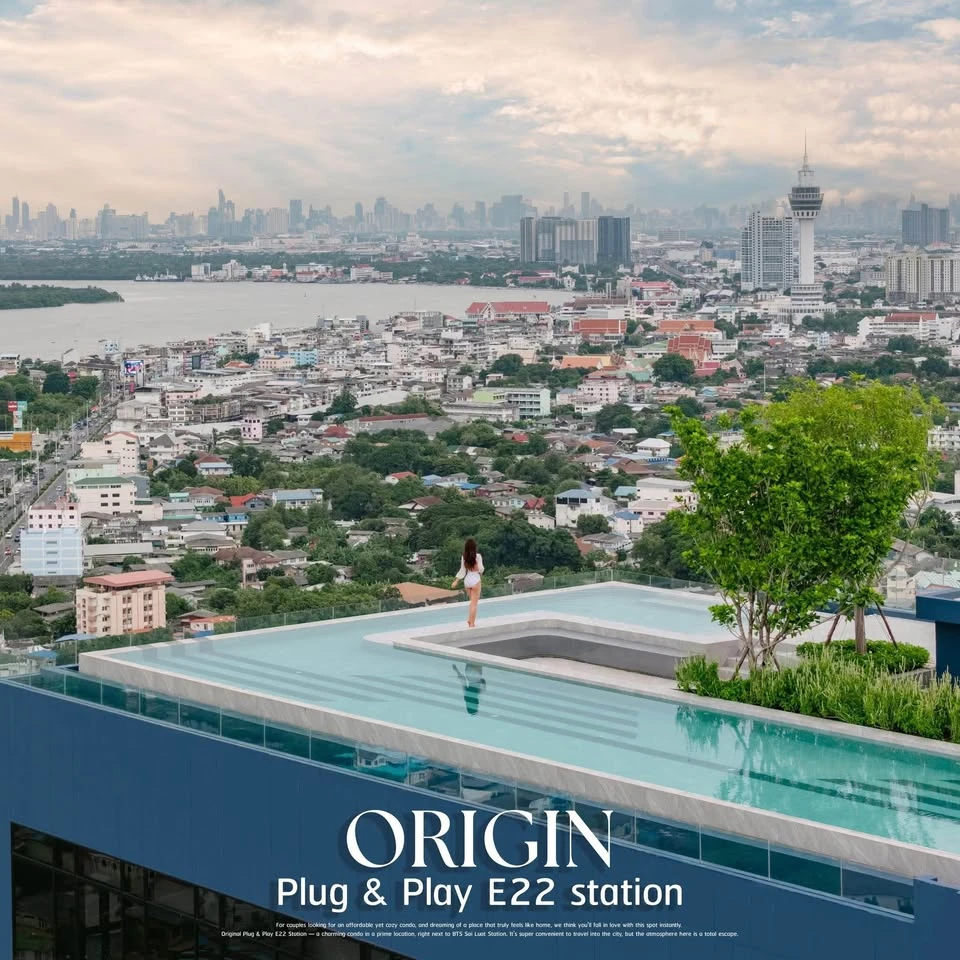 Down payment sale Origin plug & play E22 station, 18th floor, city view, Duo space room, high ceiling, open and airy, don't miss it.