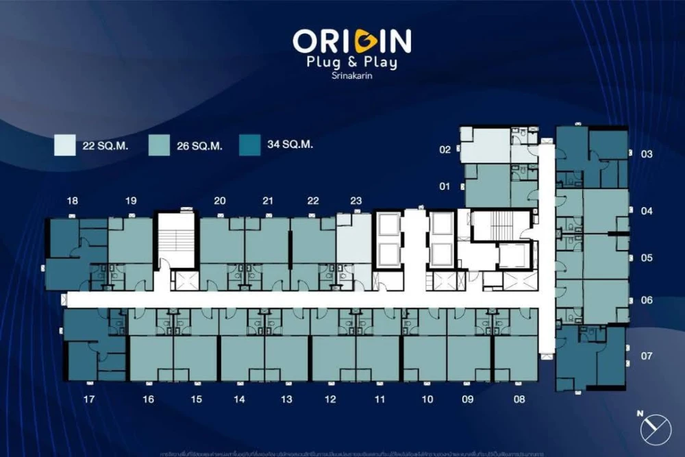 Selling down payment origin plug & play srinakarin 17th floor, open view, no buildings blocking, in a great location that you shouldn't miss.