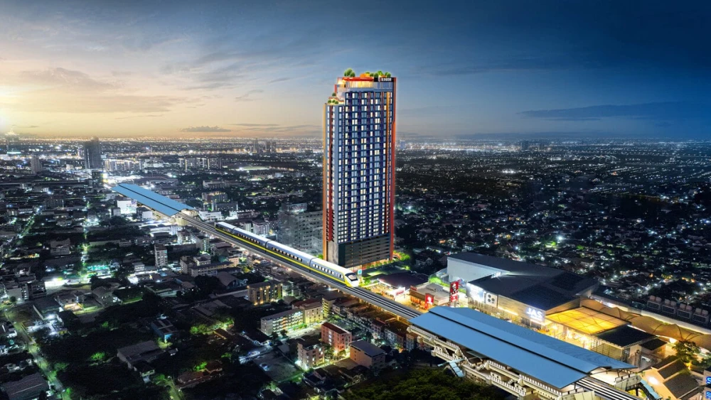 Selling down payment Origin Plug & Play Srinakarin, high ceiling room, airy and spacious, good location, great common area, don't miss it.