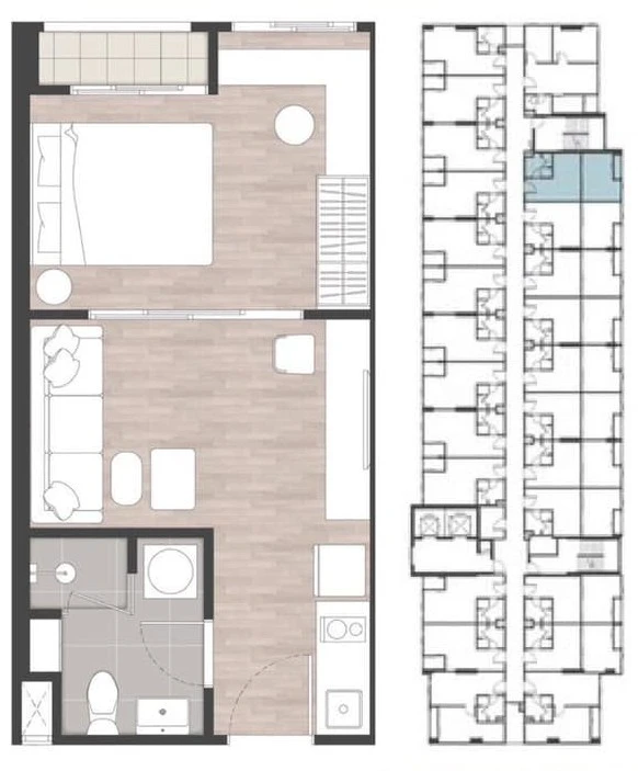 Selling down payment PLACE 168 Wutthakat, 8th floor room in a good location, lots of usable space. Well, what are you waiting for?