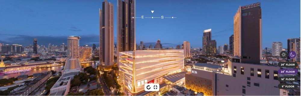 Selling down payment for Rhythm Charoen Nakhon iKinnik. High floor unit with river view, Icon Siam view, and city view. Book now!