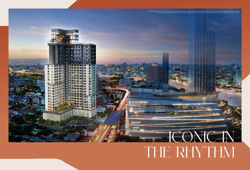 Selling down payment for Rhythm Charoen Nakhon iKinnik. High floor unit with river view, Icon Siam view, and city view. Book now!