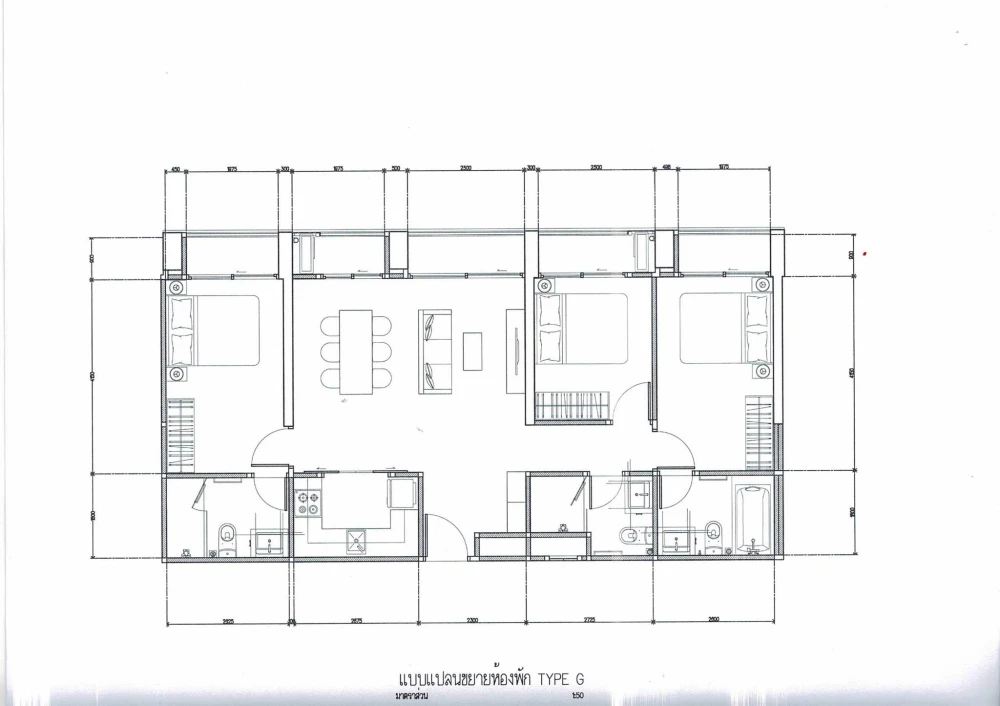 Selling down payment Skyrise Avenue Sukhumvit 64, 3 bedrooms, 3 bathrooms, very beautiful plan, lots of usable space, very suitable for a family.