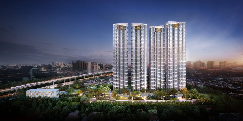 Selling down payment Skyrise Avenue Sukhumvit 64, 3 bedrooms, 3 bathrooms, very beautiful plan, lots of usable space, very suitable for a family.