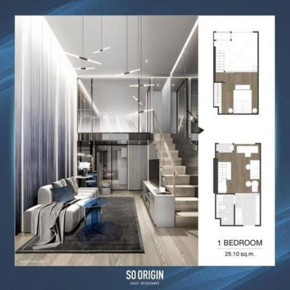 Selling down payment So Origin Kaset Interchange, 15th floor, good location, nice project, reserve now.