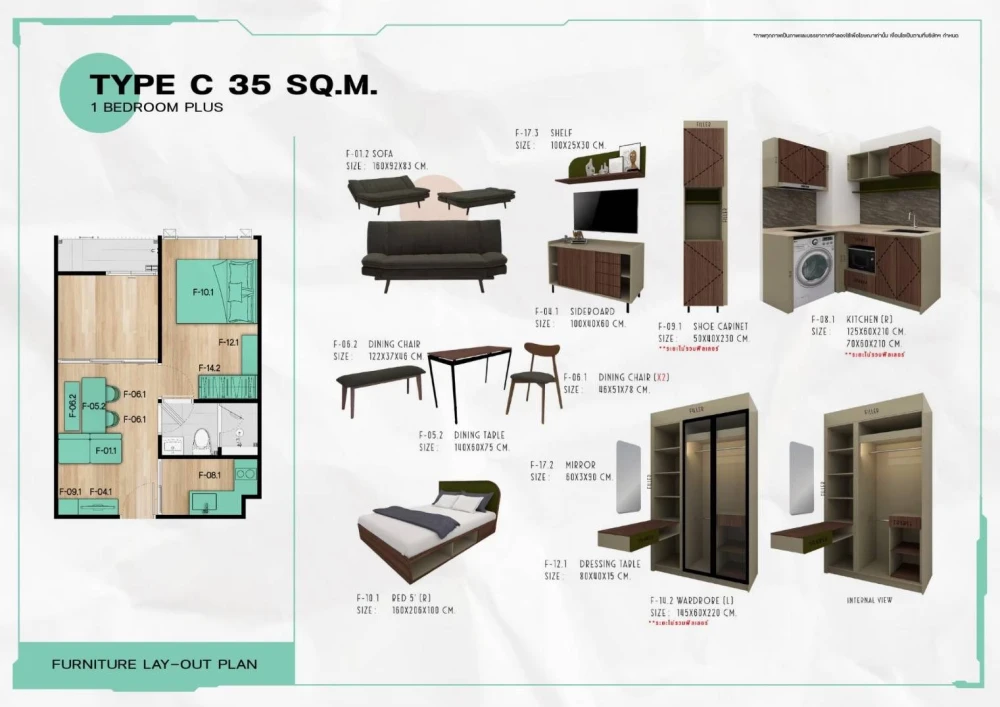 Selling down payment for The Coopers ME Sukhumvit 62, 6th floor, corner room, fully furnished, more than 20 SB furniture items, reserve now.