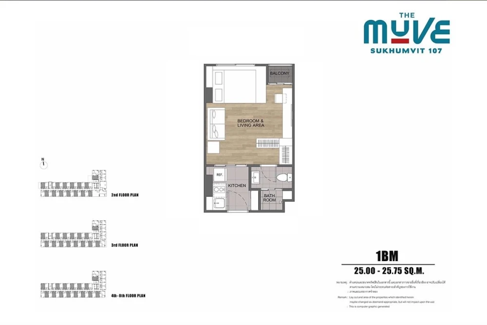 Selling down payment THE MUVE Sukhumvit 107, 2nd floor, good project, nice location, interested, hurry and reserve now, don't wait.