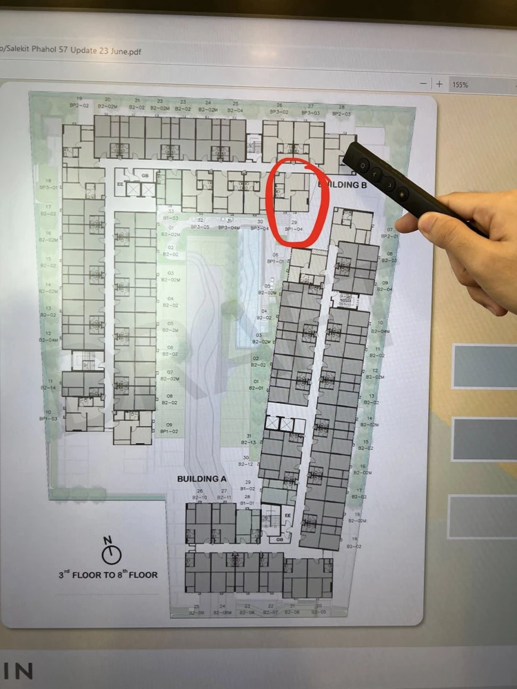 Down payment sale for The Origin Phaholyothin 57, 6th floor, good project, complete common areas, reserve now, urgent.