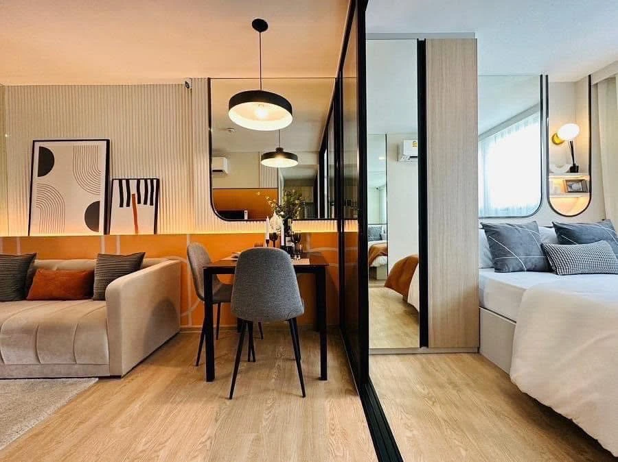 Selling down payment The Origin Sukhumvit - Praksa 23rd floor, corner room, good project, complete common area, reserve now