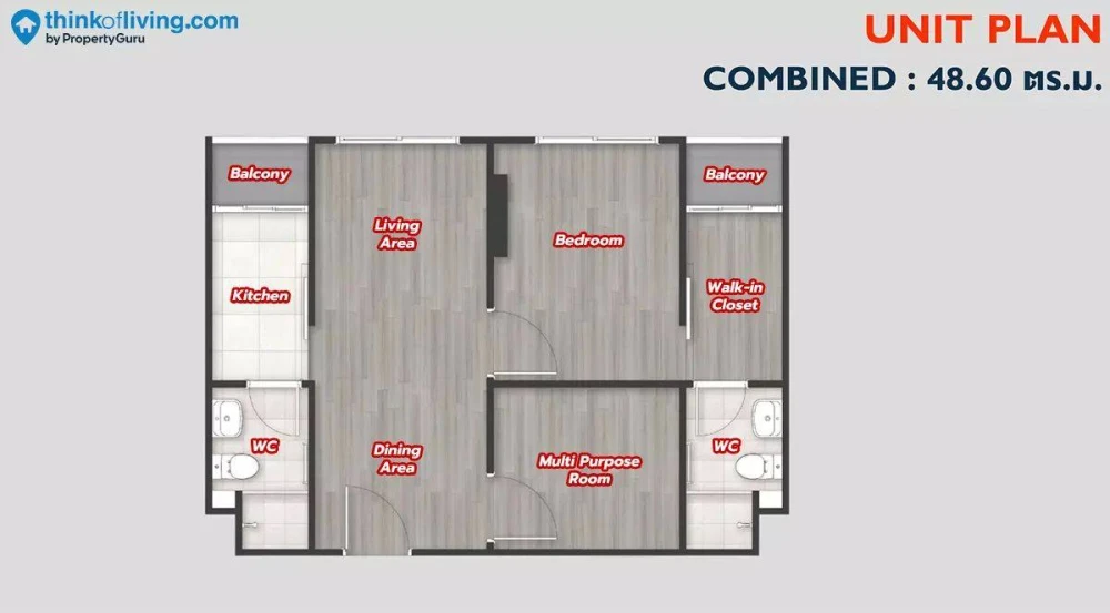 Selling down payment at The Origin Bang Khae, Building C, 2 pets allowed, balcony with open view, no blocked view, must arrange.