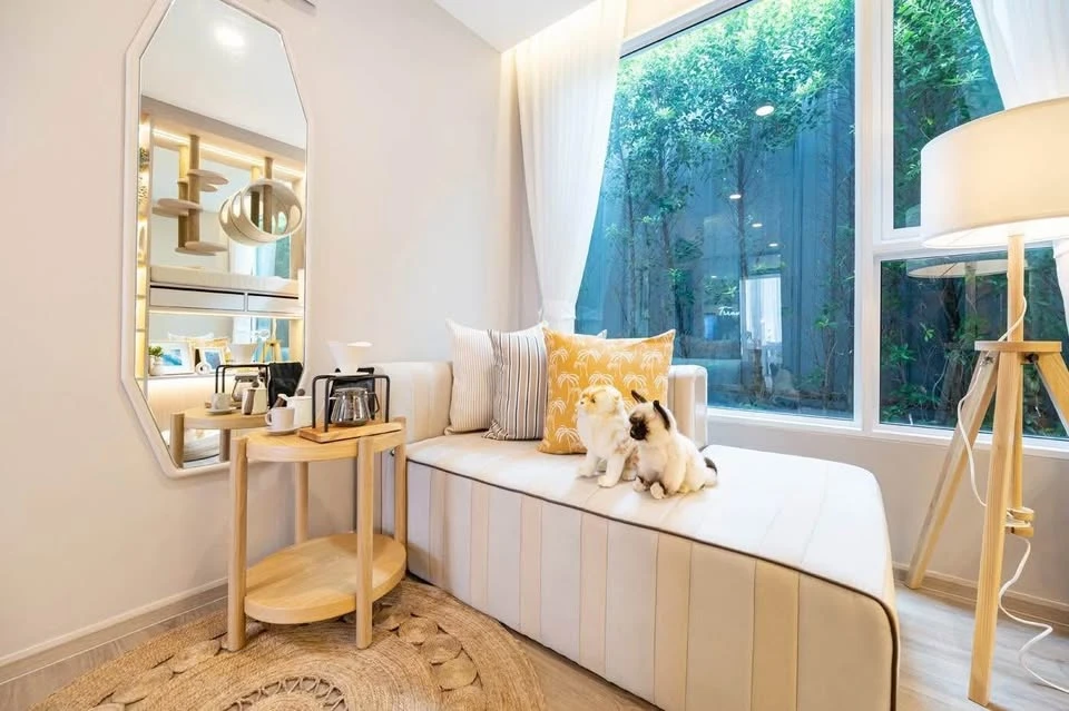 Selling down payment for The Origin Phahon Yothin 57, 8th floor, open view, pets allowed, corner room, very private, you can't miss out on booking it.