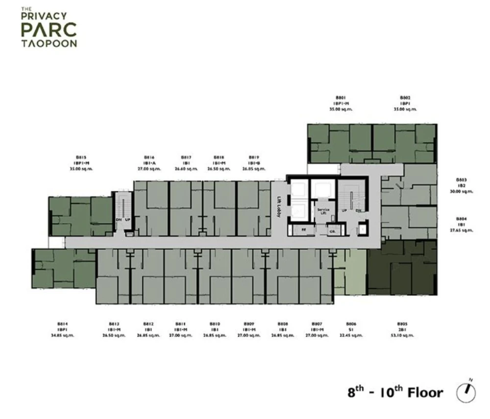 Down payment for sale: The Privacy Parc Taopoon, 8th floor, open city view. Interested in owning one? Hurry and reserve now!