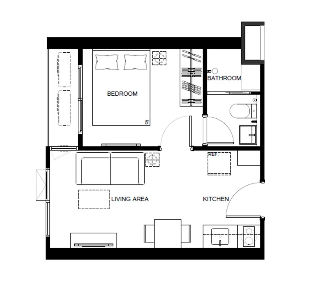 Down payment for sale, Quintara My'den Pho Nimit, 16th floor, city view, good project, worth living in, reserve now!