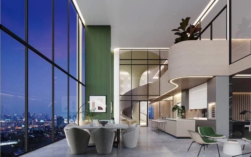Condo down payment for sale: Nue Mega Plus Bangna, Studio room, 34th floor, high view, reasonable price, come reserve now, don't miss out!