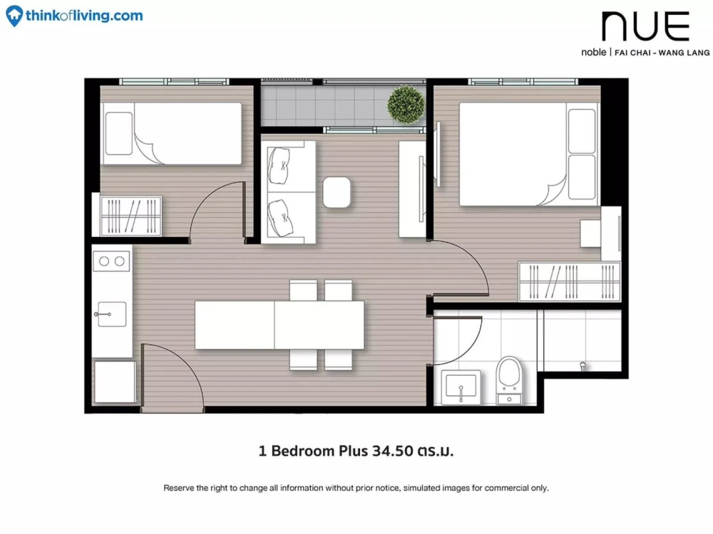 Sale down payment Nue Noble Condo Fai-Wanglang Corner room with privacy, 20th floor, high view, don't wait, book now.