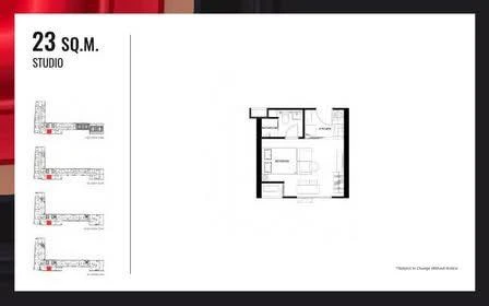 Condo for sale, Quintara MHy'Den, Pho Nimit, Studio room, 23 sq m., 4th floor, north side, cool and comfortable, reserve now.
